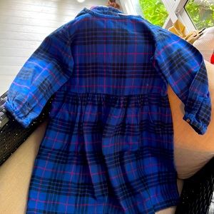 Blue Plaid Flannel Dress